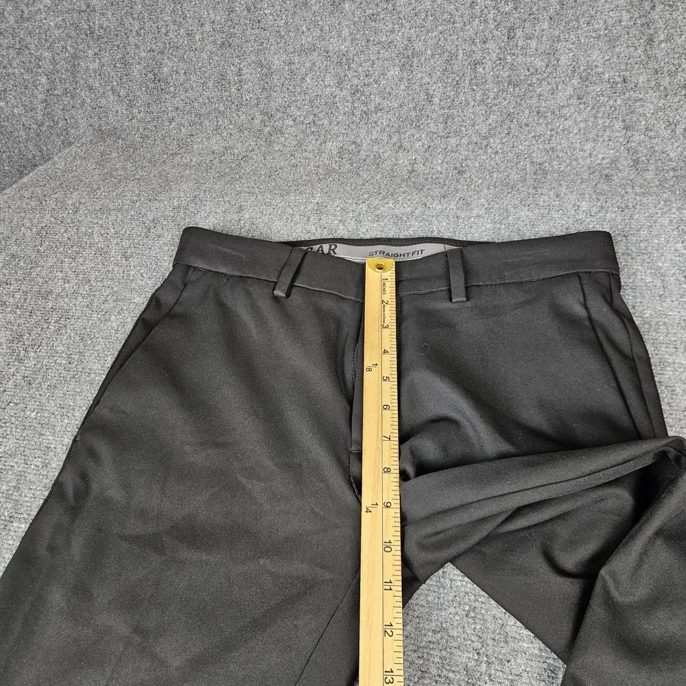 Haggar Cool 18 Pro Black Straight Fit Performance Dress Pants Mens 32x30